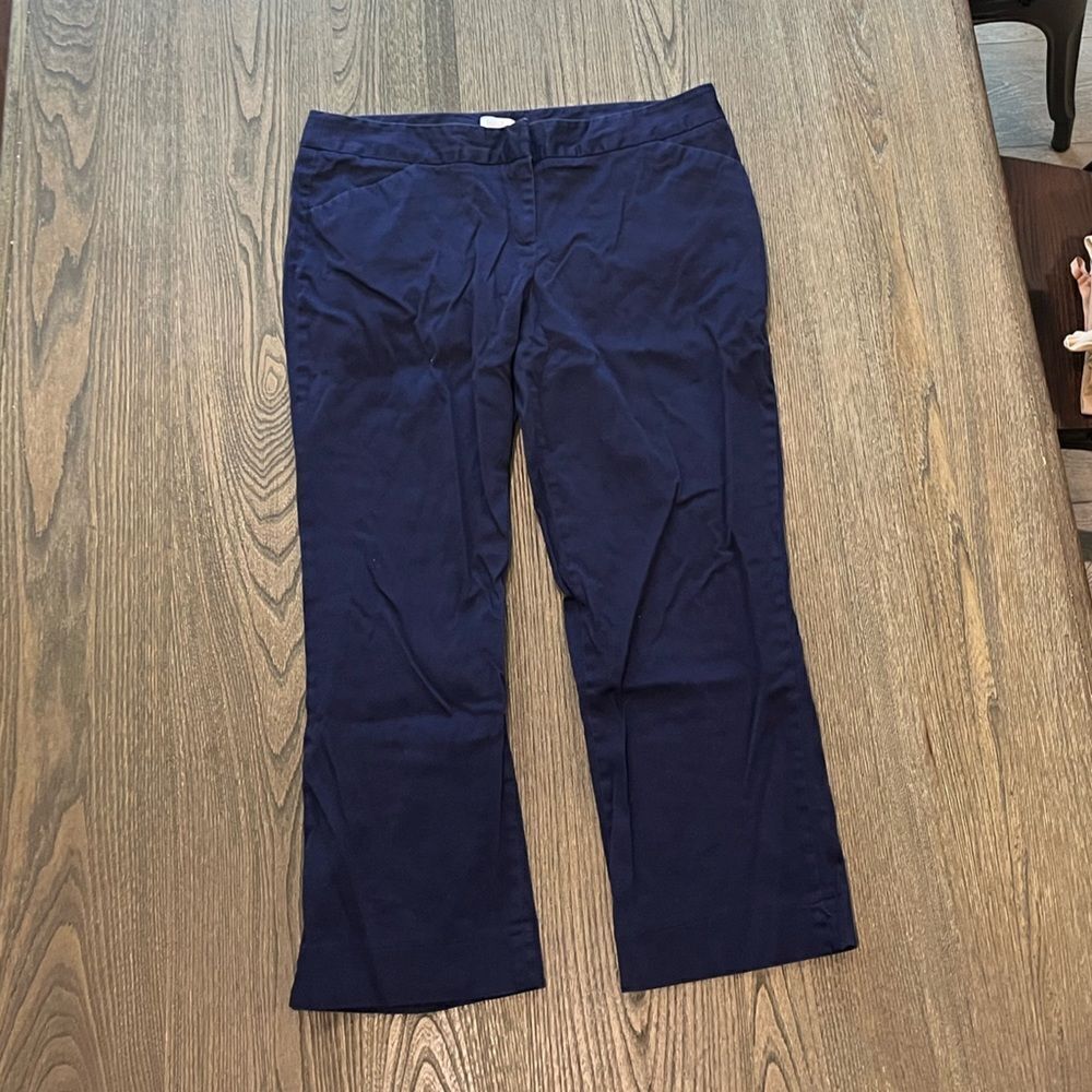 Laundry by Shelli Segal Navy Capri Cotton Pants Size 10
